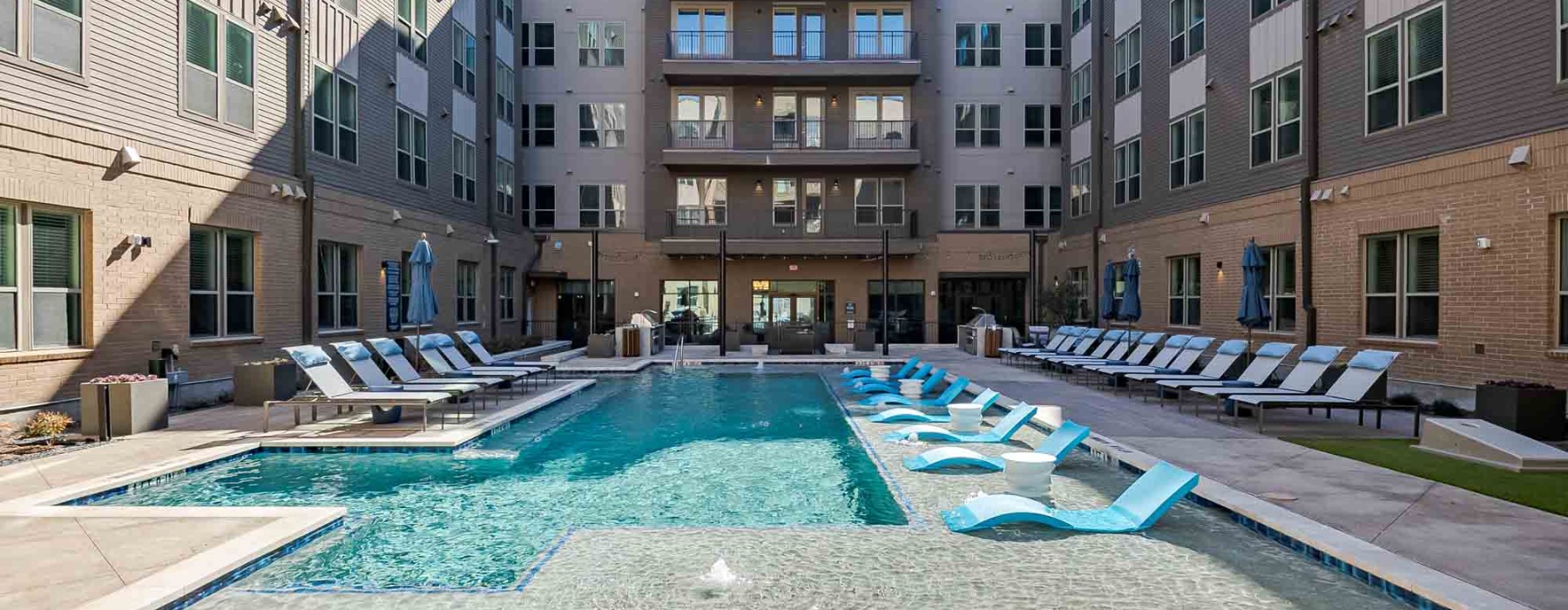 Pool with lounge chairs 